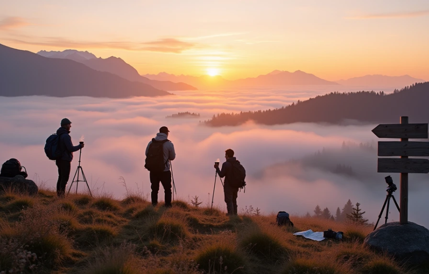 Полювання на тумани 5 світанкових точок (Кострича, Явірник, полонини над Дзембронею)